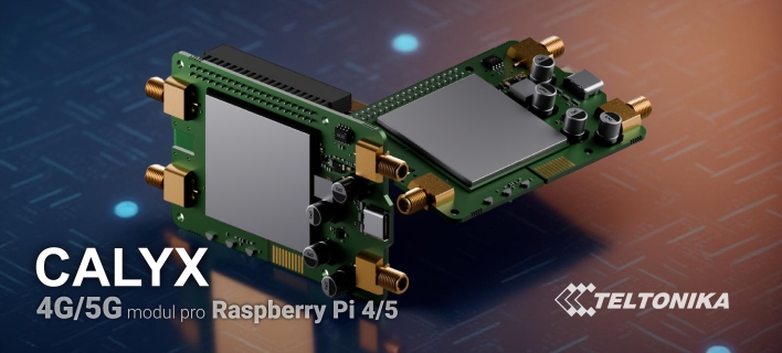 4G, 5G i RedCap moduly Calyx Teltonika pro Raspberry Pi