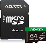 ADATA Micro SDXC 64GB Speed Plus + SD adaptér