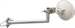 Anténní držák na stožár "L", délka 50cm, výška 20cm, průměr 42mm, třmen 100mm, žárový zinek