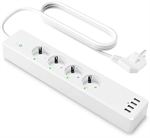 Chytrá prodlužovačka ZLD-44EU-W 4x zásuvka, 4x USB, TUYA, WiFi