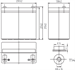Conexpro baterie gelová, 12V, 55Ah, životnost 10-12 let, M6, Deep cycle