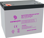 Conexpro baterie gelová, 12V, 75Ah, životnost 10-12 let, M6, Deep cycle