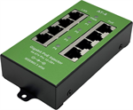 Conexpro Gigabitový aktivní PoE panel kovový, 4 porty, 802.3af/at