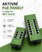 Conexpro Gigabitový aktivní PoE panel kovový, 8 portů, 802.3af/at