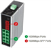 Conexpro GNT-IG1210GF-DC, Průmyslový switch na DIN lištu, 8x LAN, 2x SFP
