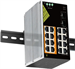 Conexpro GNT-IG1218F8-AC, Průmyslový PoE switch na DIN lištu, 16x LAN, 8x PoE, 2x SFP
