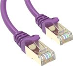 Conexpro slim patch kabel STP, CAT6A, 0.5m, fialový