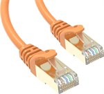 Conexpro slim patch kabel STP, CAT6A, 2m, oranžový