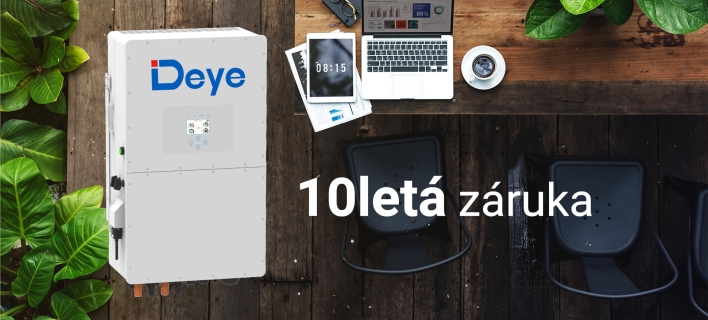 DEYE 10letá záruka na hybridní měniče