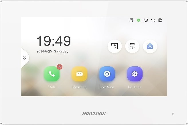 Hikvision DS-KH6320-WTE1-W, IP interkom s 7" displejem a WiFi, bílý