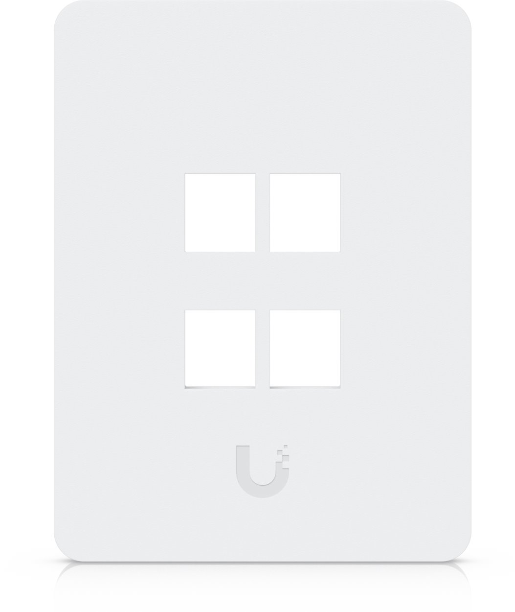 Ubiquiti Universal wall plate for 4 keystones, vertical, paintable, 4 pack