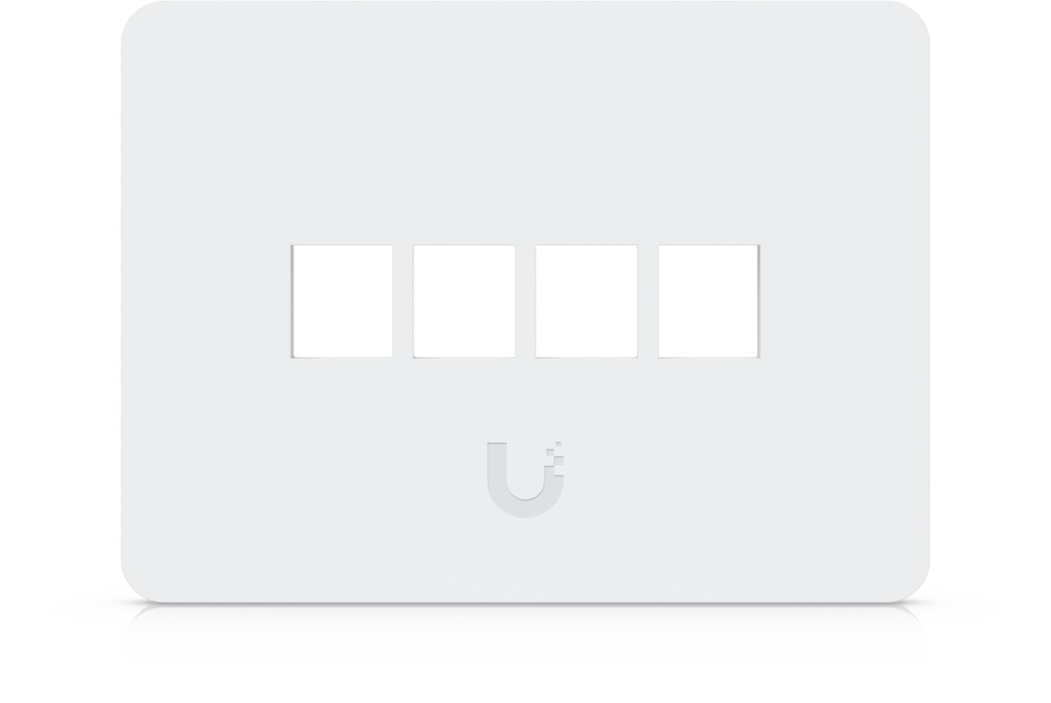 Ubiquiti Universal wall plate for 4 keystones, horizontal, paintable, 4 pack