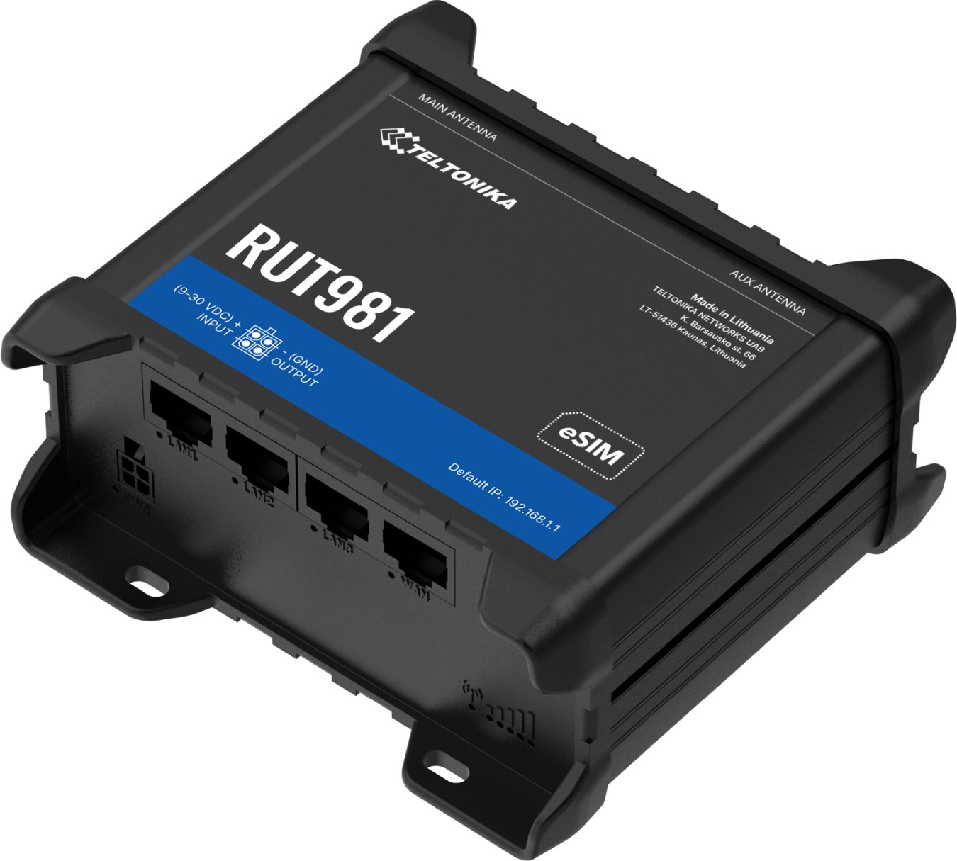 Teltonika RUT981 Industrial cellular 4G LTE Router, eSIM