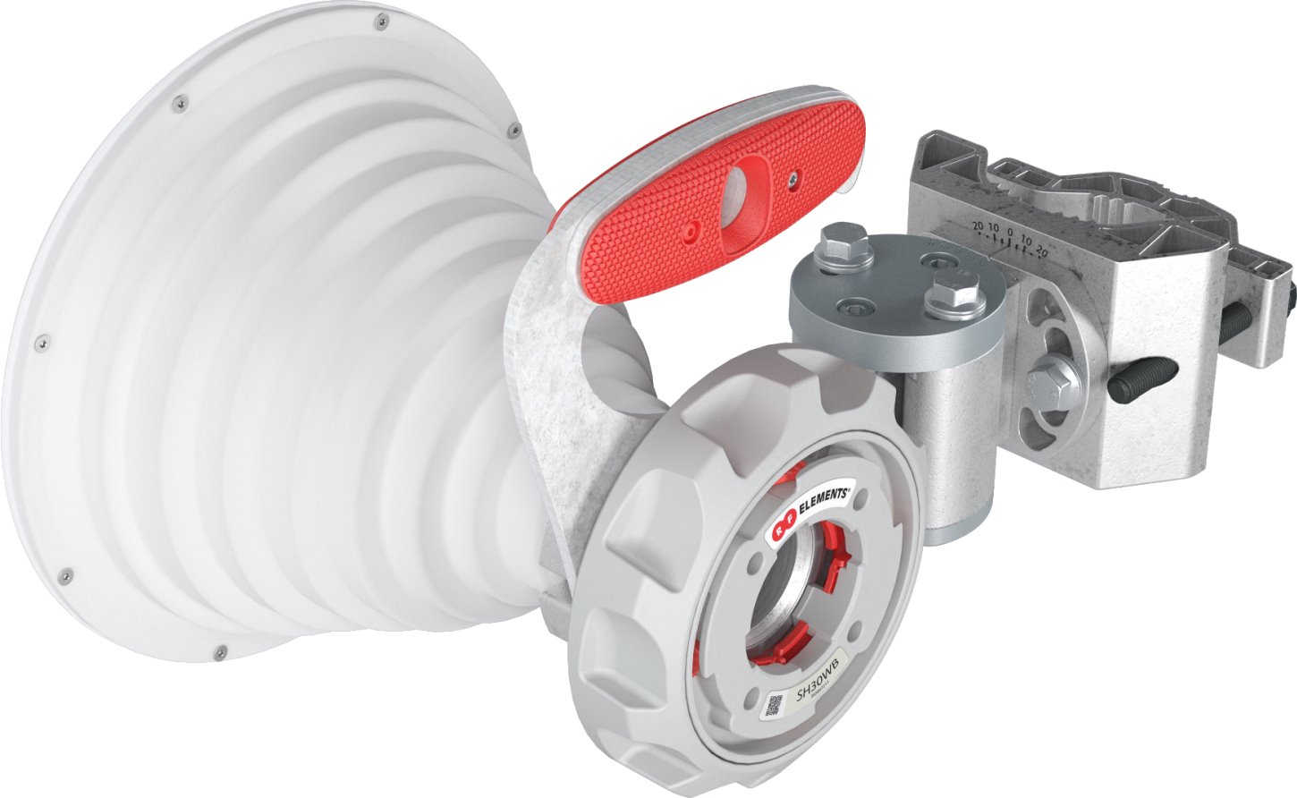 RF elements Symmetrical sector Horn antenna with TwistPort, 5/6GHz, 23dBi, 20°