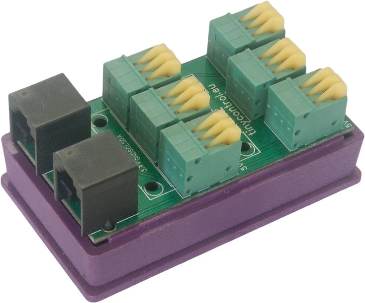Tinycontrol tB2 Expansion Board with 1-Wire and 6x Terminal, I2C for LAN Controller LK3