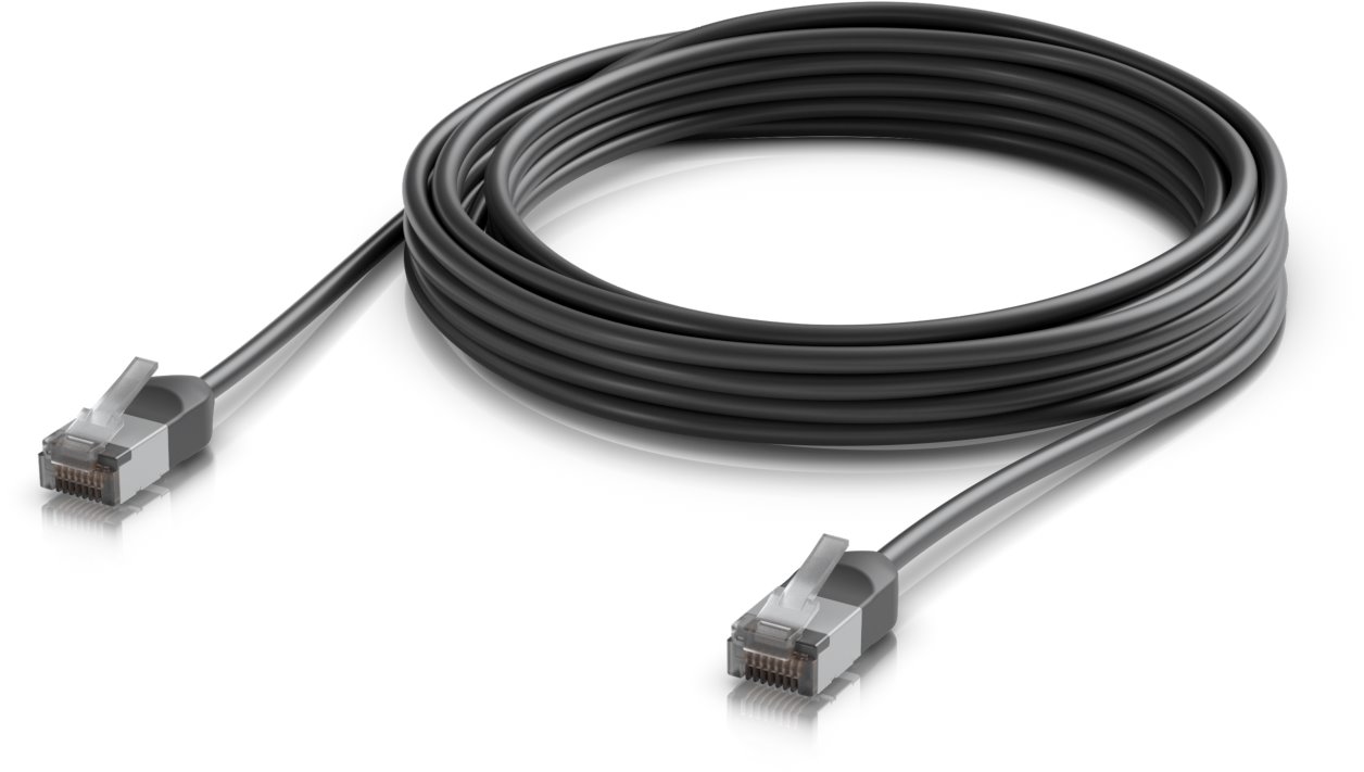 Ubiquiti UniFi outdoor premium Cat6A patch cable, 5m, black