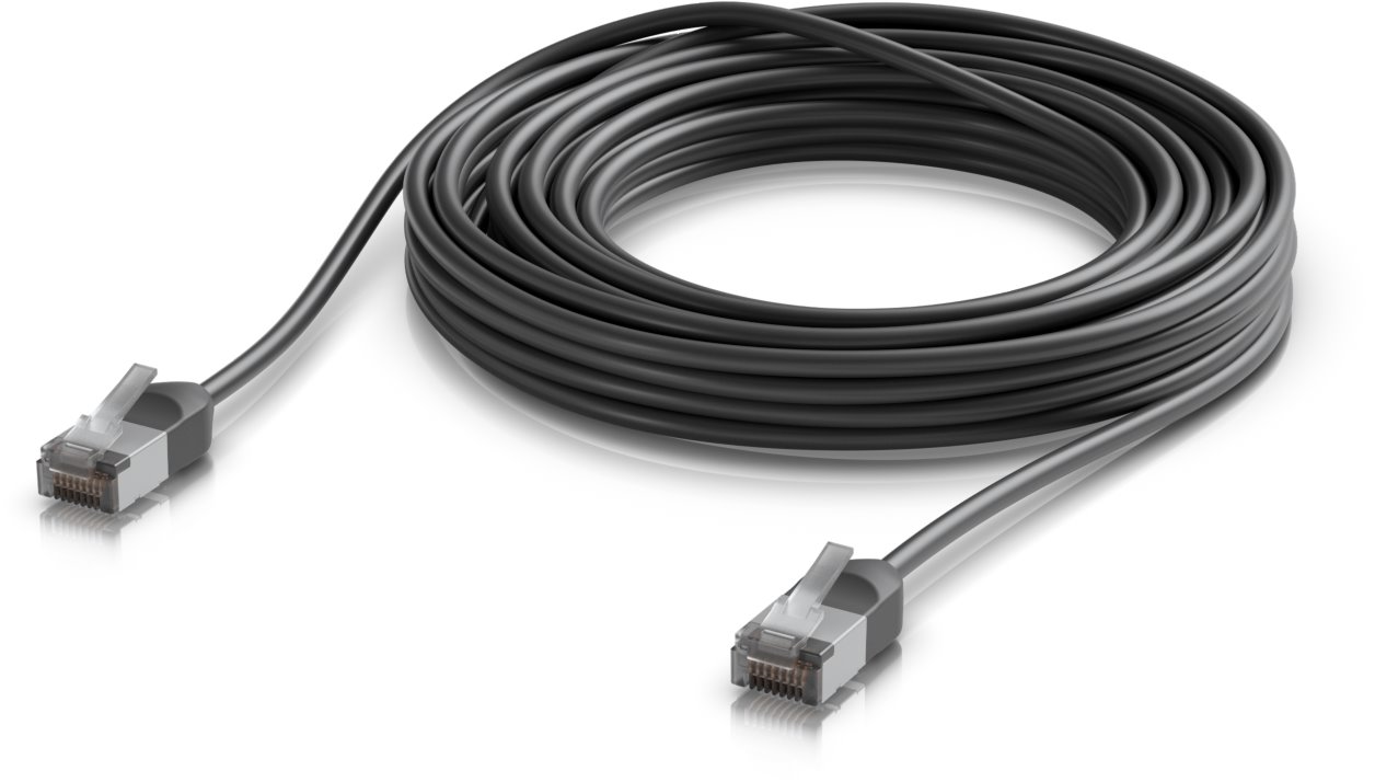 Ubiquiti UniFi outdoor premium Cat6A patch cable, 8m, black