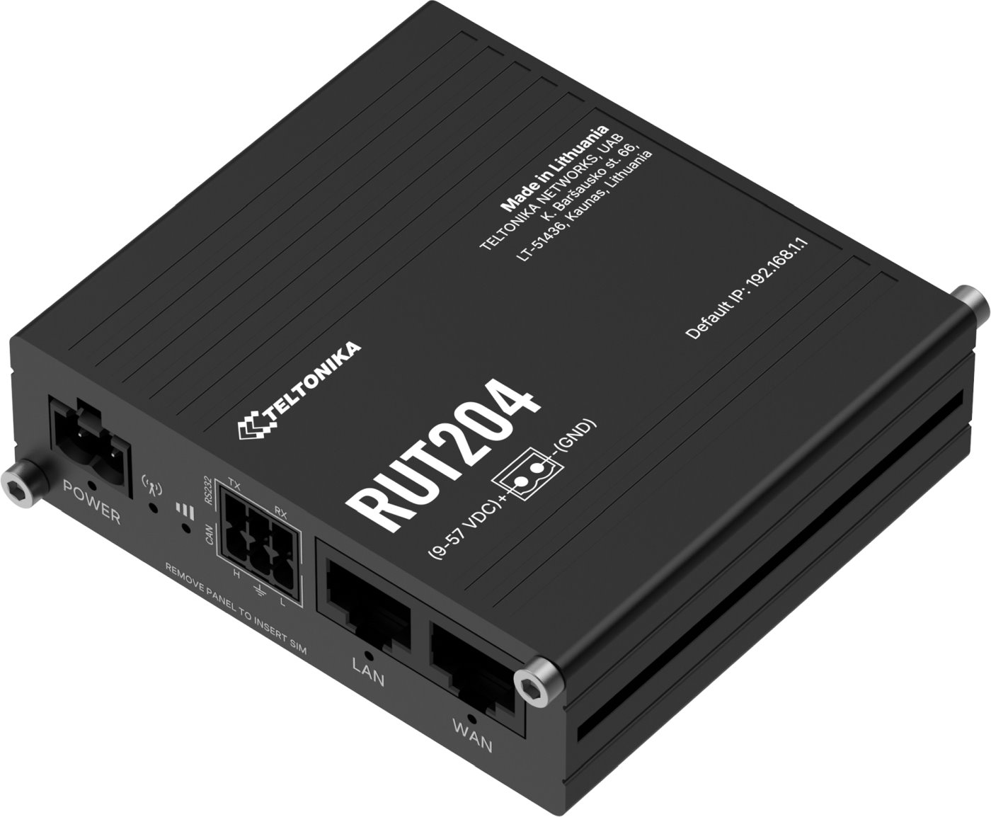 Teltonika RUT204 Industrial 4G LTE Wi-Fi Router, RS232, GPS