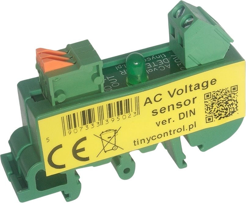 Tinycontrol AC voltage sensor on DIN rail for LAN controller LK3 and LK4