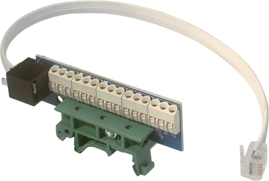 Tinycontrol tBsW5port Expansion Board with 1-Wire and 5x Terminal, I2C for LAN controller LK3 and LK4