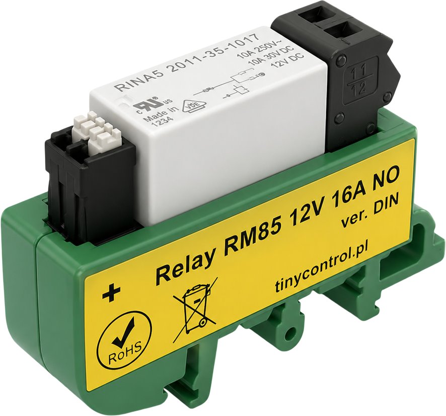 Tinycontrol Expansion Module 1x Relay 12VDC/16A for LAN controller LK3 and LK4