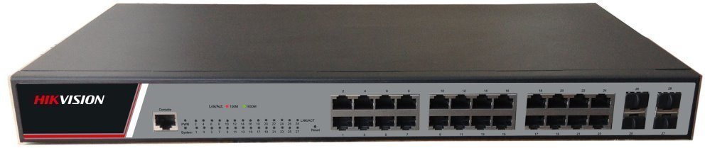 Hikvision DS-3E2528(B) Managed switch, 24x GLAN + 4x SFP
