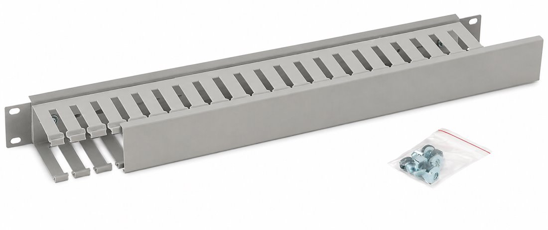 Triton cable management panel RAC-VP-X02-A1, 19", 1U, grey