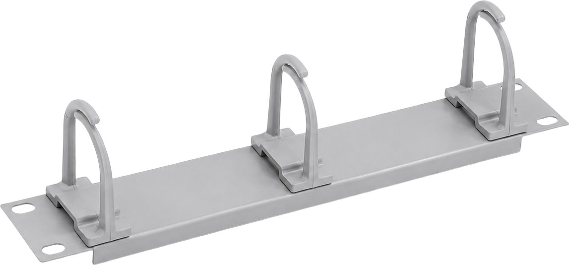 Triton cable management panel RAC-VP-X02-C1, 10", 1U, 3x small hook, gray