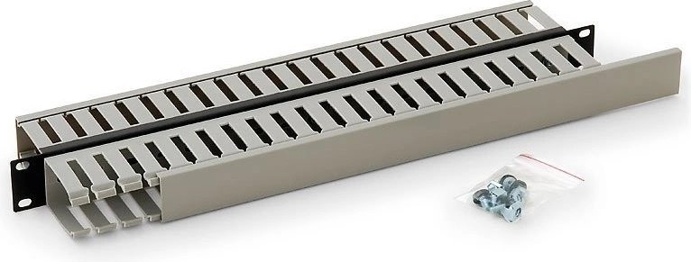 Triton cable management panel double sided RAB-VP-X03-A1, 19", 1U, grey-black