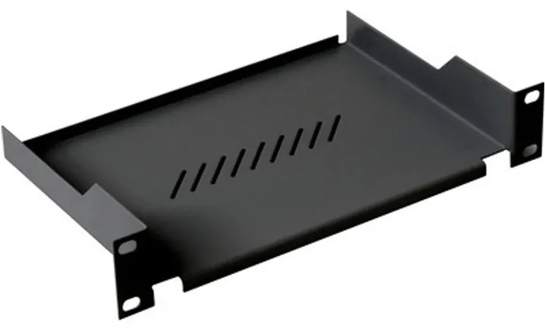 Triton shelf with perforation 1U/150mm, 10", load capacity 10kg, black