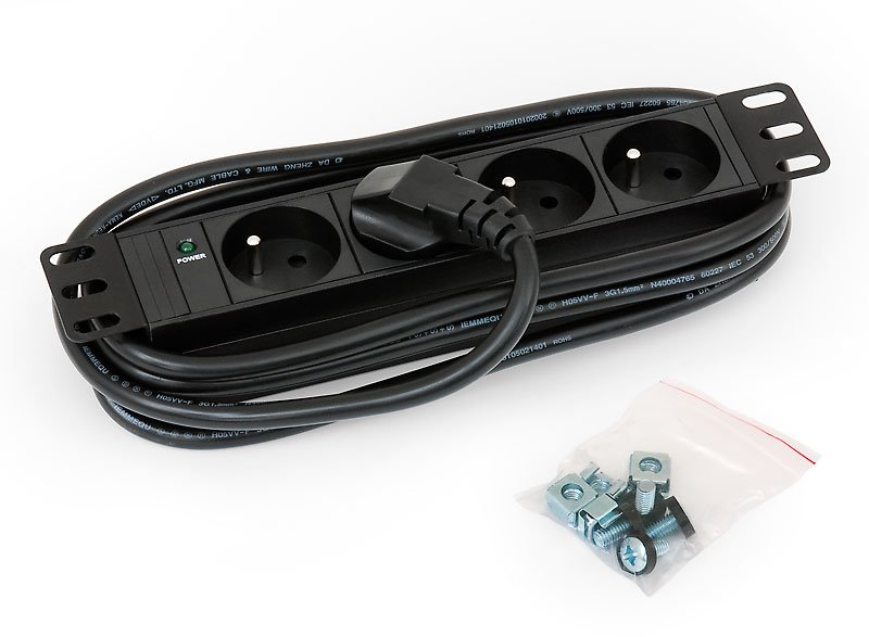 Triton distribution panel RAB-PD-X90-C1, 10", 4x 230V FR, 2m cable