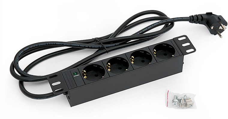 Triton distribution panel RAB-PD-X91-C1, 10", 4x 230V (type F), 2m cable