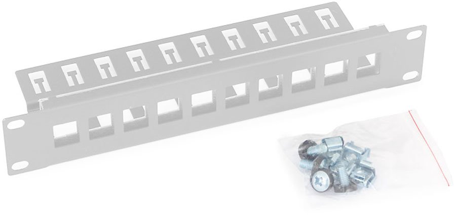 Triton RAC-PP-X03-C1, 10" modular empty patch panel, 10 ports, 1U, gray
