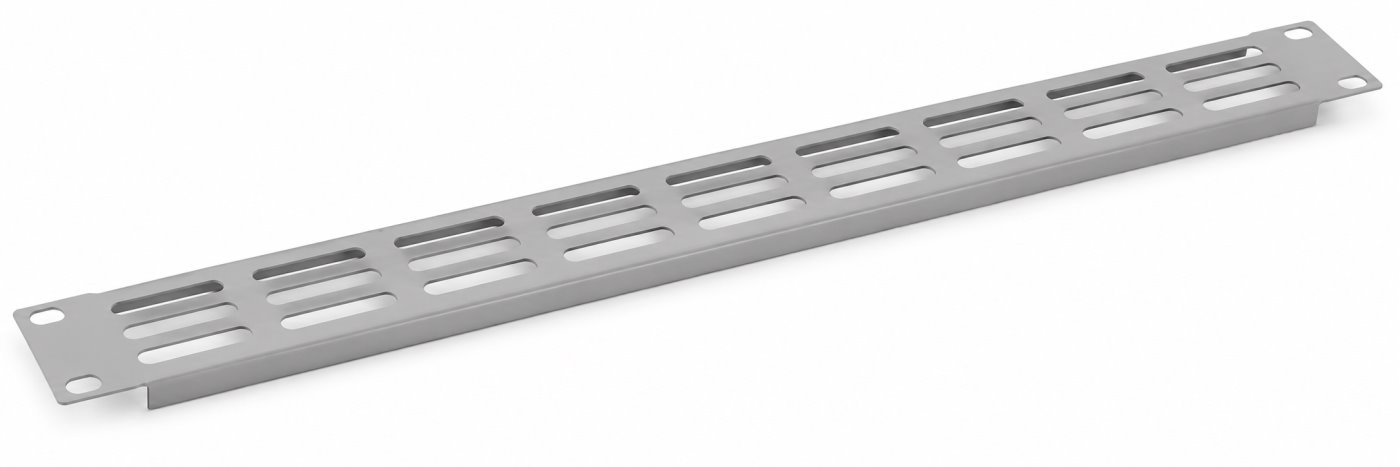 Triton blanking oval perforated panel, 1U, 19", gray