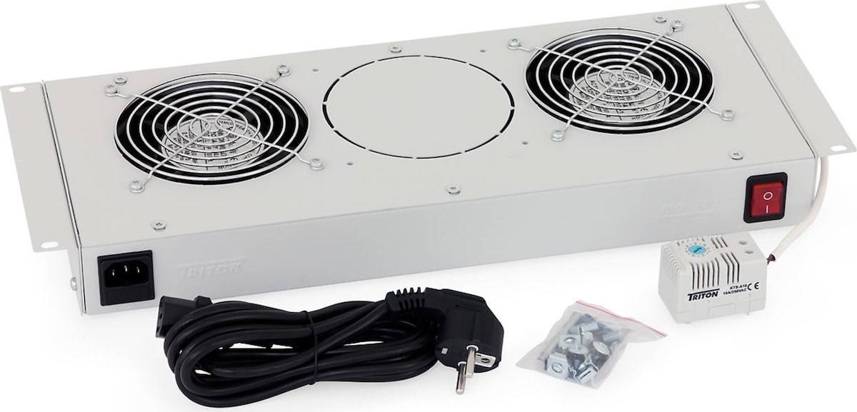 Triton ventilation unit with thermostat RAC-CH-X25-X1, 230V/30W, 2x fans, gray