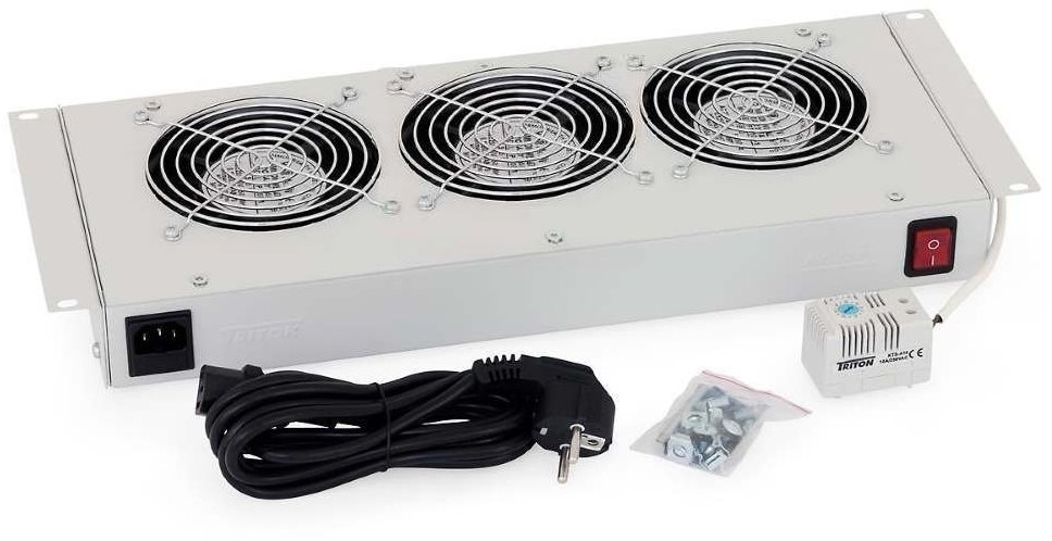 Triton ventilation unit with thermostat RAC-CH-X26-X1, 230V/45W, 3x fans, gray