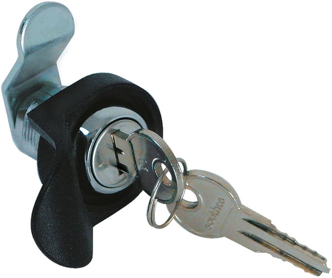 Triton lock for wall-mounted cabinets