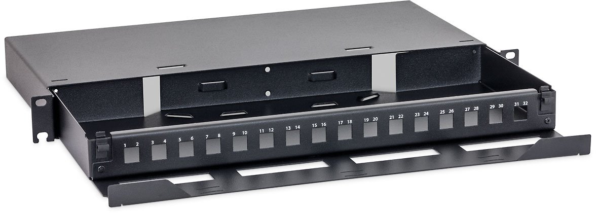 Triton optical fiber patch panel for 16x SC simplex connector RAB-FO-X68-A1, 1U, 19", black