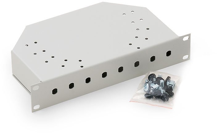 Triton optical fiber patch panel for 8x ST connector RAC-FO-X01-C1, 1U, 10", gray
