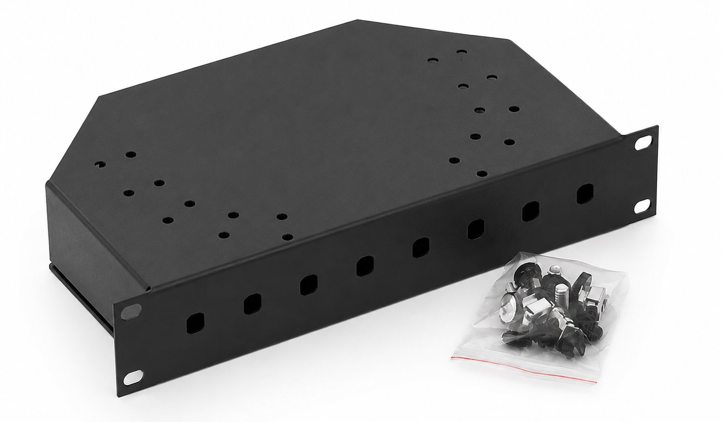 Triton optical fiber patch panel for 8x ST connector RAB-FO-X01-C1, 1U, 10", black