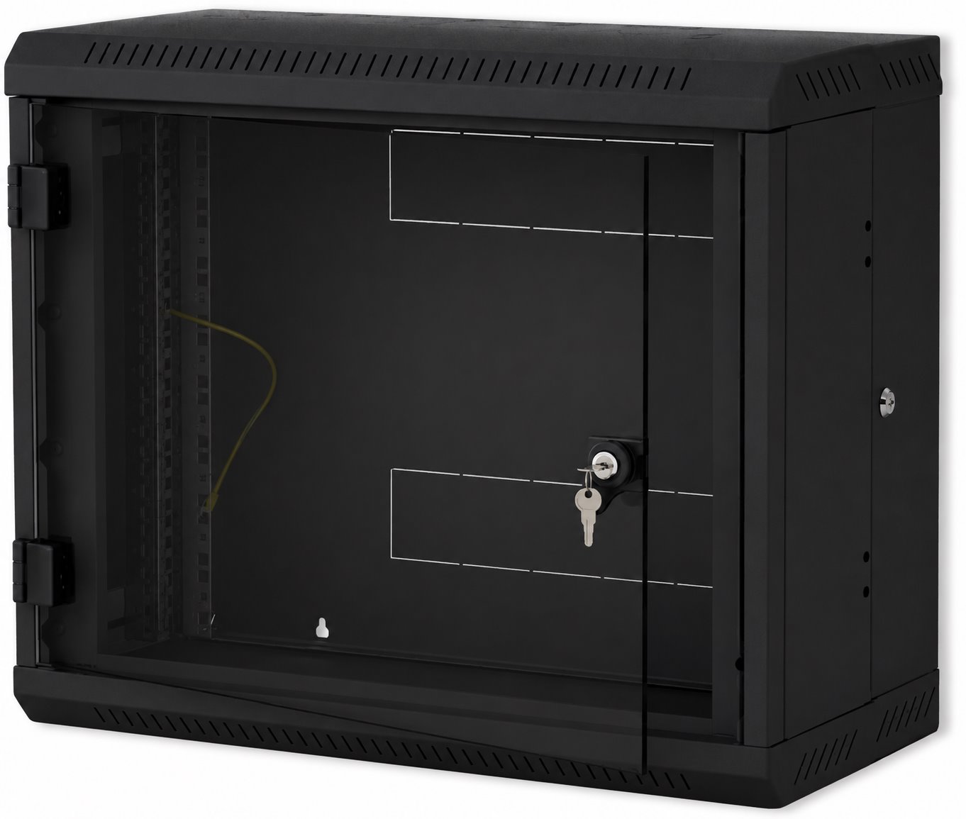 Triton 19" two-part rack 6U/295mm glass door, grey
