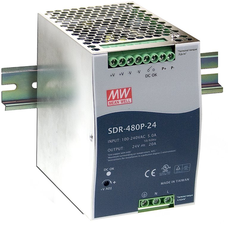 MEAN WELL SDR-480P-48 Switching power supply for DIN rail, 480W, 48V