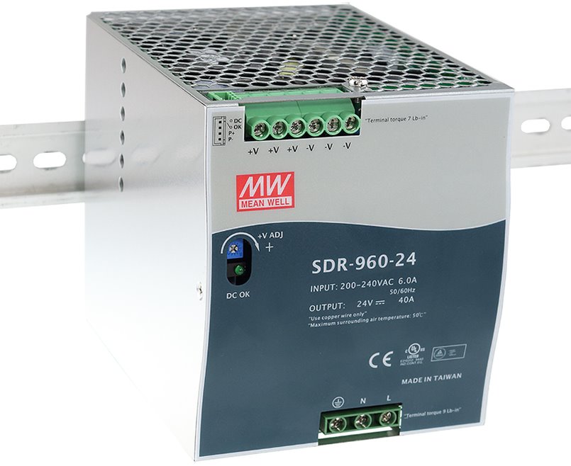 MEAN WELL SDR-960-24 Switching power supply for DIN rail, 960W, 24V