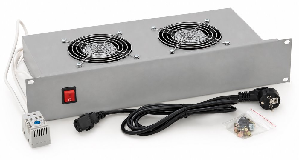 Triton horizontal ventilation unit with thermostat RAC-CH-X01-A1, 230V/30W, 2x fans, gray