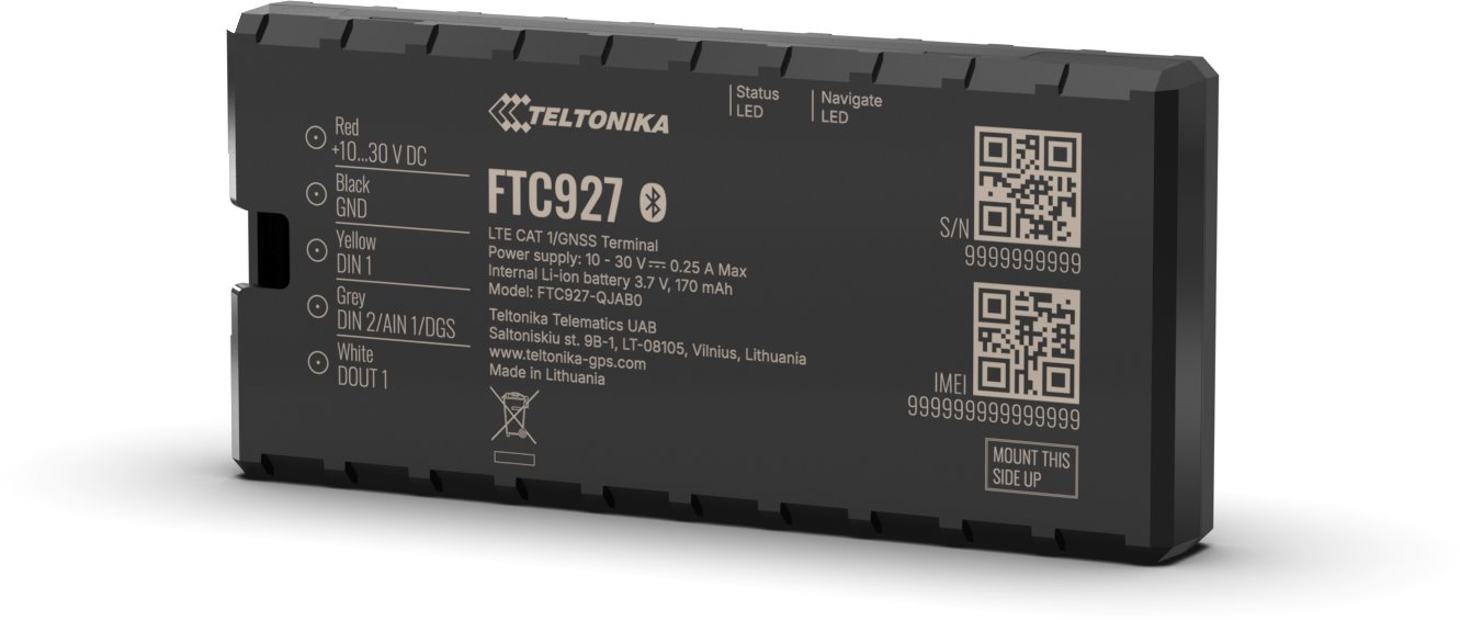 Teltonika Telematics FMC927, Vehicle GPS tracker with Bluetooth and 4G LTE Cat 1