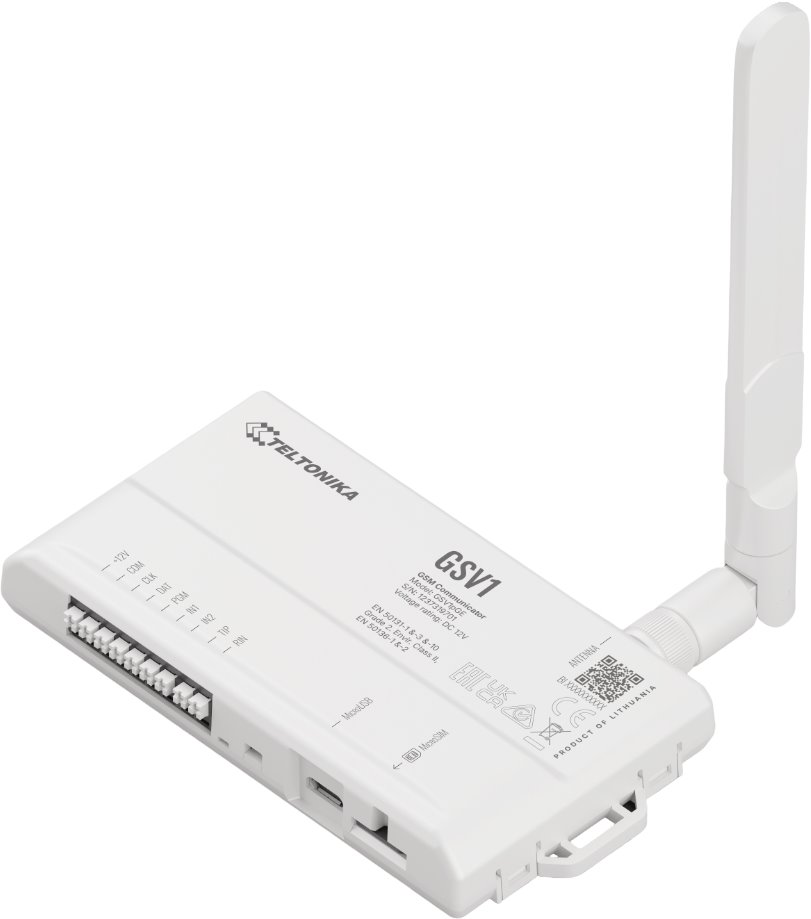 Teltonika Security GSV1pgE, Universal communicator for CMS with 4G Cat 1 and eSIM + 10year eSIM