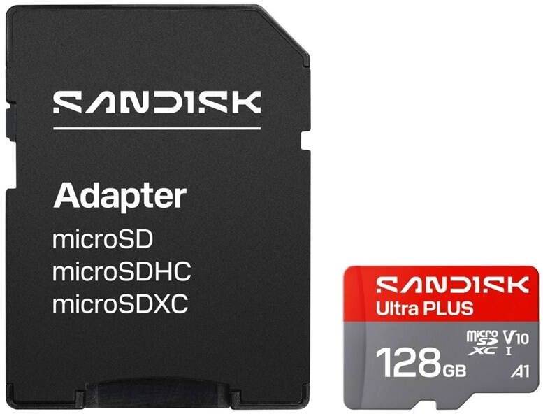 SanDisk Micro SDXC Ultra Plus 128GB + SD adapter