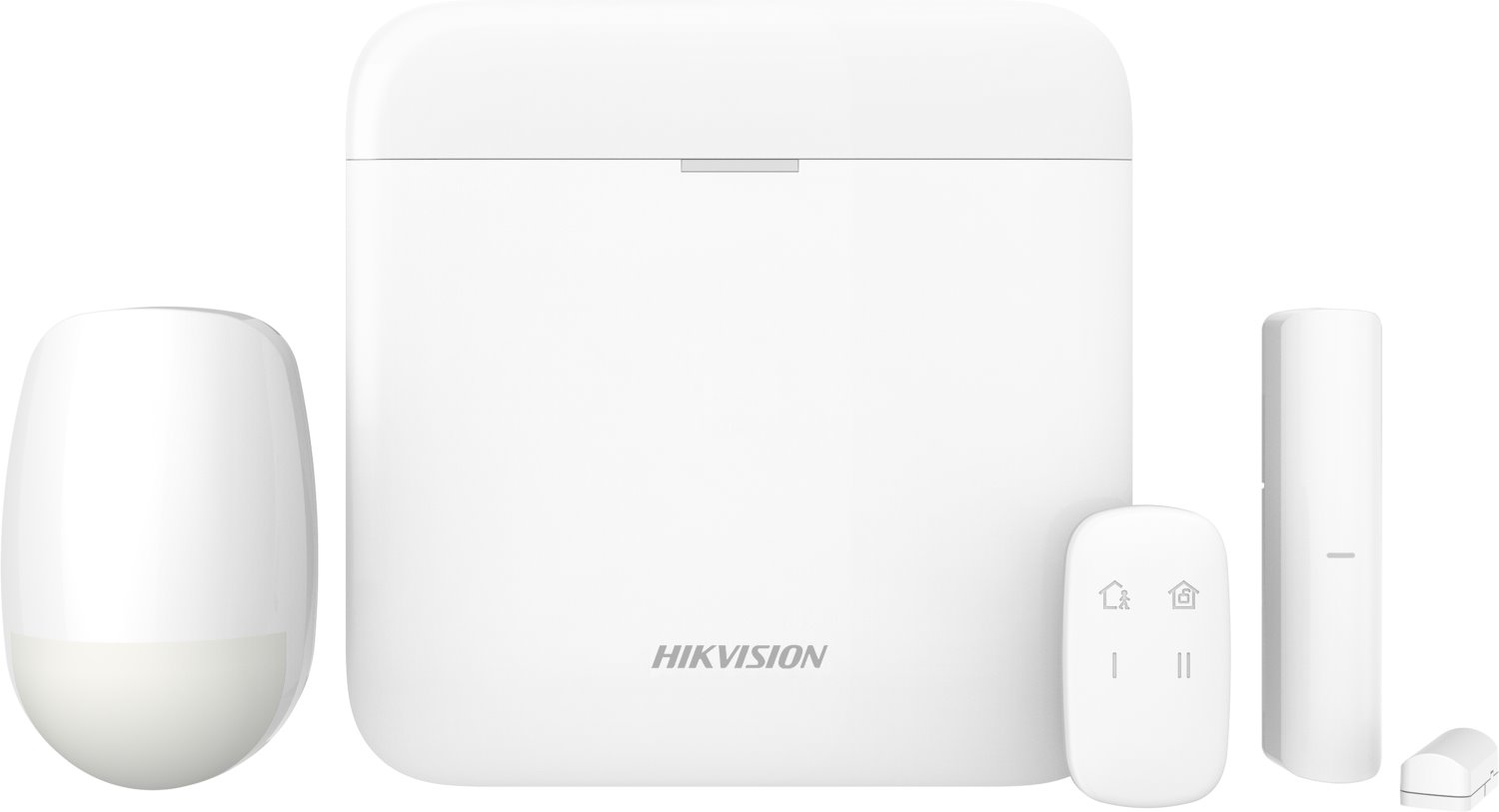 Hikvision AX PRO DS-PWA64-KIT-WE, Wireless control panel kit for 64 zones including PIR, magnetic contact, and key fob