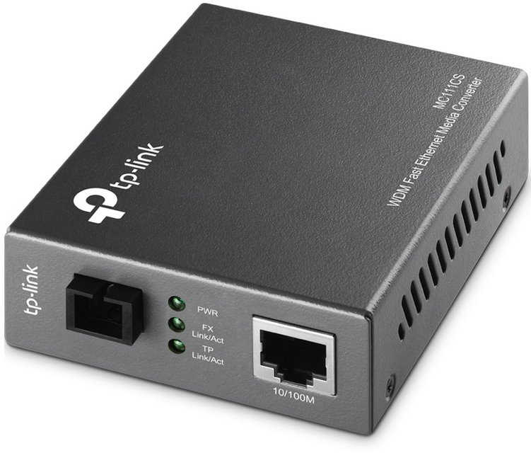 TP-Link MC111CS Singlemode WDM transceiver, 10/100Mbps, 1x SC, 20km