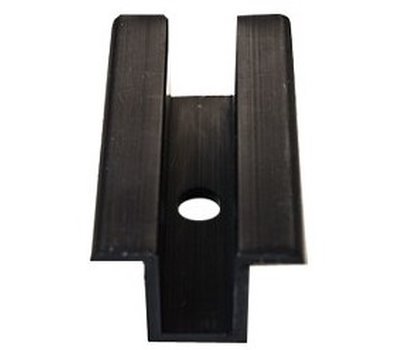 Aluminum central fixing of panels type Omega, 50mm, black
